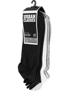 Urban Classics Accessoires No Show Ponožky 5-balení blk/wht/gry