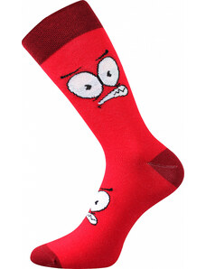 Lonka Barevné ponožky cool vzor oči červená