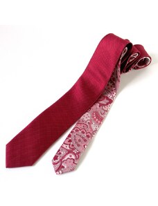 Hedvábná kravata LeeOppenheimer Rustic červená
