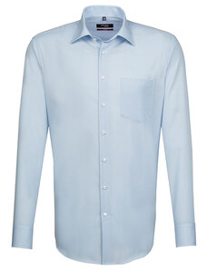 Pánská světle modrá nežehlivá košile Regular fit s dlouhým rukávem Seidensticker