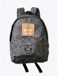 Victoria's Secret PINK Mini batoh s odznáčky Mini Backpack with Pins šedý