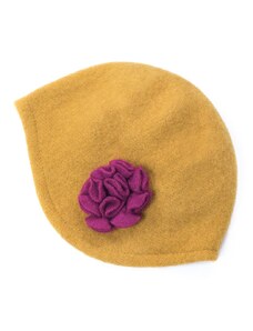 Art of Polo Elegantní čepice na zimu žlutá