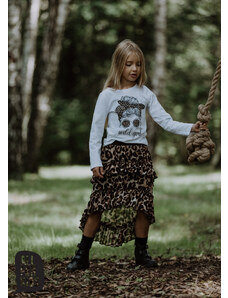 All for kids Dívčí tričko Wild girl s dlouhým rukávem