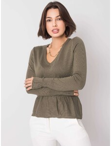 Fashionhunters Khaki svetr Melby RUE PARIS