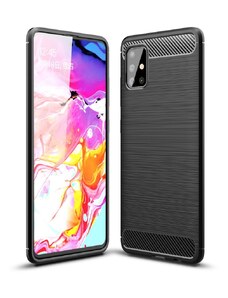 Ochranný kryt pro Samsung Galaxy M51 - Tech-Protect, Tpucarbon Black