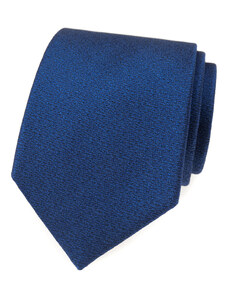 Avantgard Sytě modrá hedvábná pánská kravata + dárková krabička