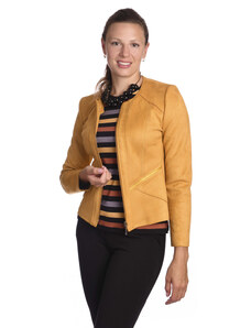 Krymar ST452 - dámský semišový kabátek žlutý