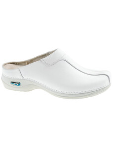 MADRID pracovní kožená pratelná obuv s certifikací unisex bez pásku bílá WG210 Nursing Care