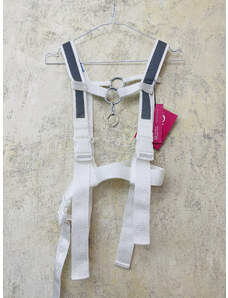 PRINCESS TIRAMISU šedobílý harness / pásek s reflexními prvky