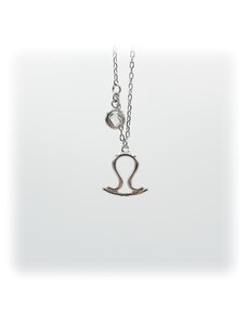 SkloBižuterie Stříbrný náhrdelník znamení zvěrokruhu - Váhy