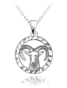Stříbrný náhrdelník MINET Zodiac znamení KOZOROH JMAS9401SN45