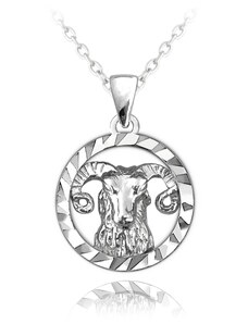 Stříbrný náhrdelník MINET Zodiac znamení BERAN JMAS9404SN45