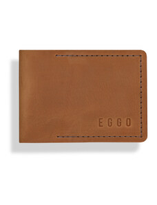Eggo Steward kožený vizitkovník - peněženka Světle hnědá