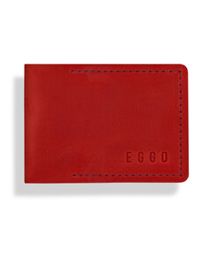 Eggo Steward kožený vizitkovník - peněženka Červená