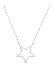 BM Jewellery Náhrdelník s hvězdou - silver z chirurgické oceli S11021120