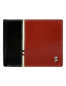 Pánská kožená peněženka ROVICKY 324-RBA-D RFID černo červená