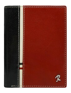 Pánská kožená peněženka ROVICKY 326-RBA-D RFID černo červená