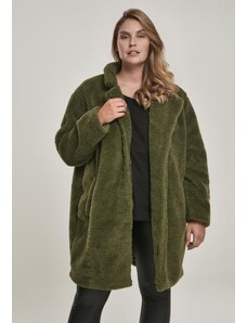 UC Ladies Dámský oversized Sherpa Coat olivový