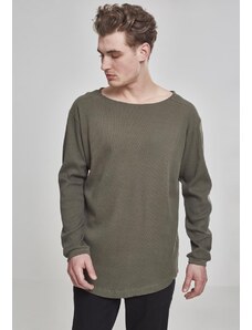 Urban Classics Long Shaped Waffle L/S Tee olive