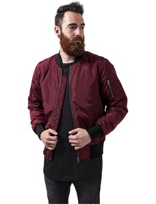 UC Men Bunda 2-Tone Bomber Jacket vínová/černá