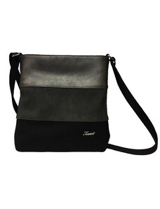 Karen - Malá modní dámská kabelka přes rameno / crossbody N099 černo/šedá