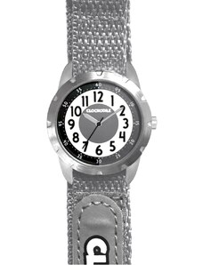 CLOCKODILE Šedé reflexní dětské hodinky na suchý zip REFLEX