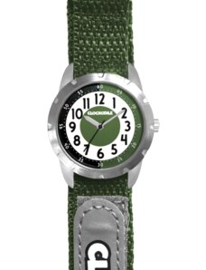 CLOCKODILE Zelené reflexní dětské hodinky na suchý zip REFLEX