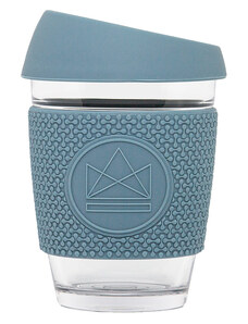 Skleněný hrnek na kávu, 340ml, Neon Kactus, modrý