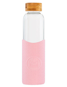 Skleněná láhev s rukávem, 550ml, Neon Kactus, růžová