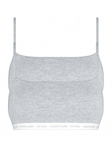 Calvin Klein dámská šedá podprsenka UNDERLINED BRALETTE 2PK - 2 ks v balení - CK ONE