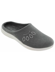 Pantofle papuče bačkory Inblu BS43 šedé s kamínky