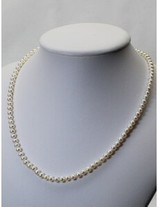 náhrdelník ze sladkovodních perel 4-4,5 mm se stříbrným uzávěrem