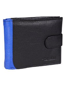 Kožená peněženka pro muže 4U Cavaldi N992L-SPN černá/modrá