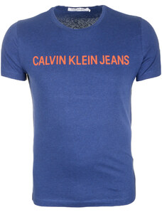 Pánské modré tričko s nápisem Calvin Klein Jeans