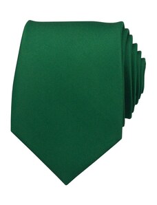Quentino Tmavě zelená pánská kravata matná