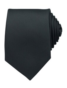 Quentino Tmavě šedá pánská kravata matná