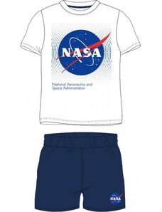 E plus M Chlapecké / dětské letní pyžamo logo NASA - bílé