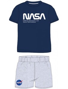 E plus M Chlapecké / dětské letní pyžamo NASA - tm. modré