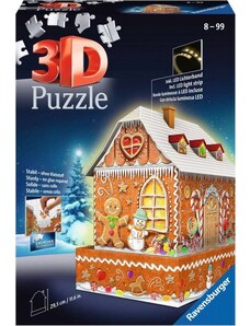 Ravensburger 11237 Puzzle 3D Perníková chaloupka svítící 216 dílků