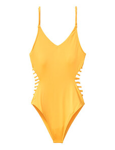 Victoria's Secret PINK plavky Gym to Swim Strappy Bodysuit Banana