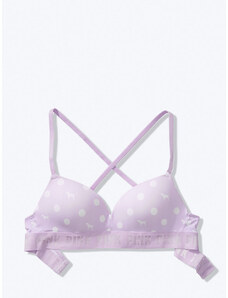 Victoria's Secret PINK Push-up podprsenka bez kostic Wireless Lightly Lined fialová