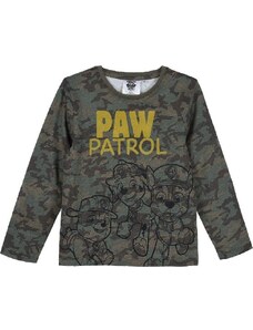 PAW PATROL Maskáčové khaki dlouhé chlapecké tričko