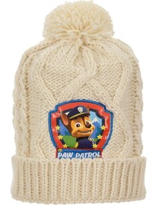 PAW PATROL PLETENÁ ČEPICE S BAMBULÍ TLAPKOVÁ PATROLA - SMETANOVÁ