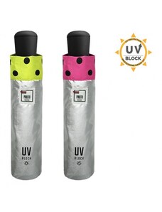 Perletti Skládací deštník puntíkový s UV filtrem