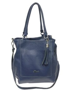 Karen Collection - Modní kožená dámská kabelka S105 modrá