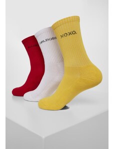 Urban Classics Accessoires Nápis Ponožky 3-Pack žlutá/červená/bílá