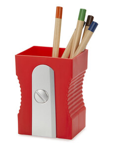 BALVI Stojánek na tužky Sharpener 27414, plast, v.8,5 cm, červený