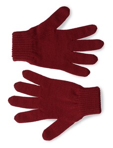 Vasky vlněné rukavice Merino Red - Dámské rukavice červené z merino vlny česká výroba ze Zlína