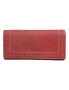 SEGALI Dámská kožená peněženka SG-7052 červená
