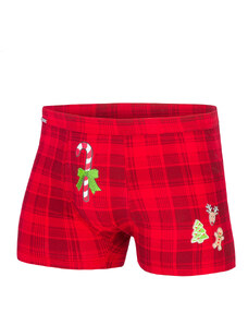 Cornette Boxerky Candy Cane 017/42 Merry Christmas Red